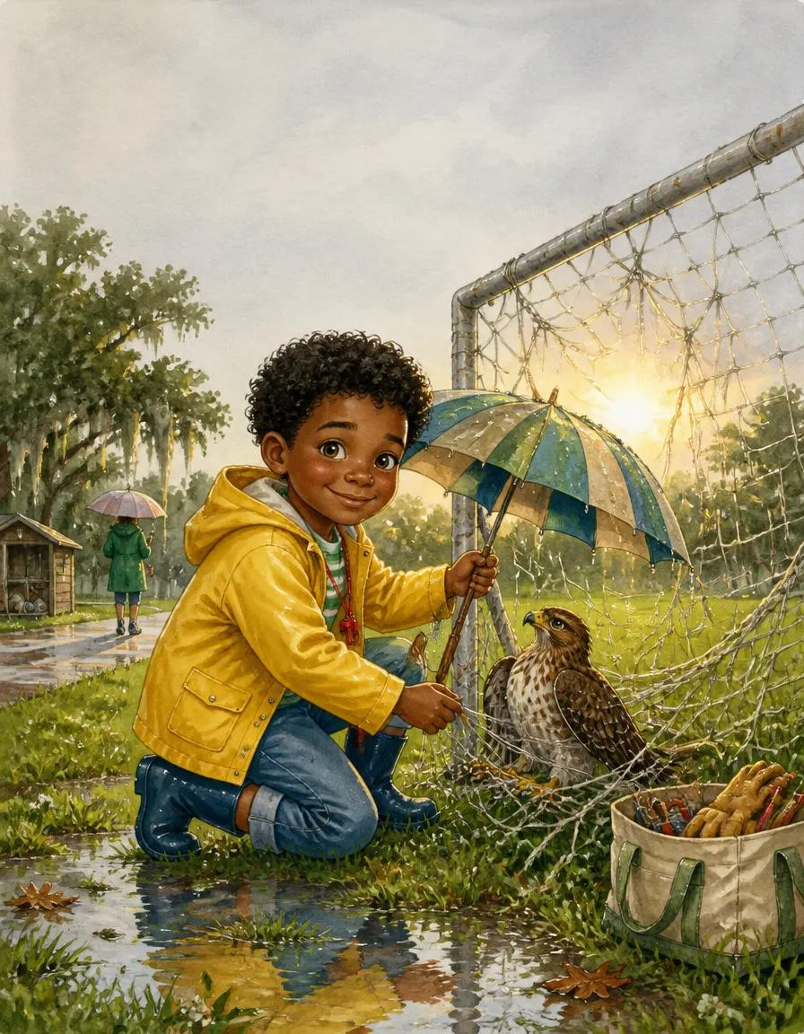 The cover of "Milo and the Trapped Hawk"