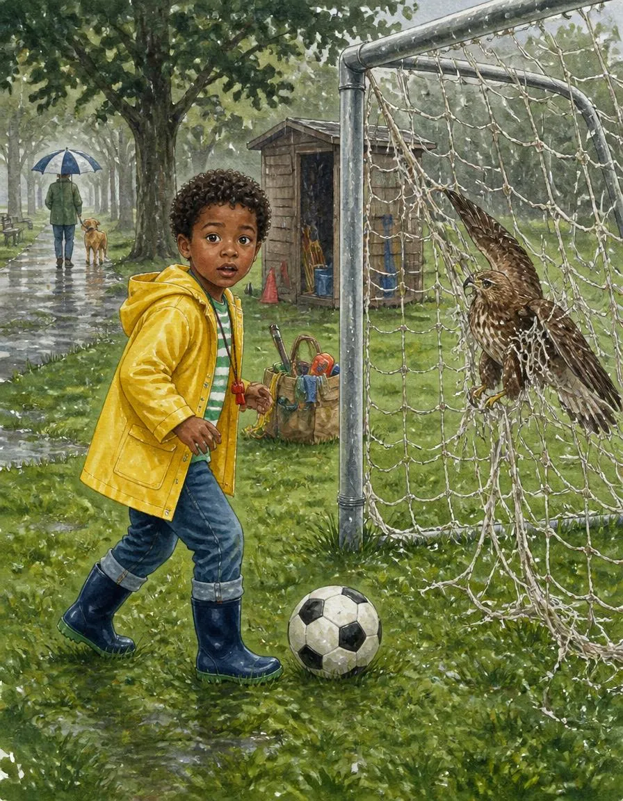 Page 1 of "Milo and the Trapped Hawk"