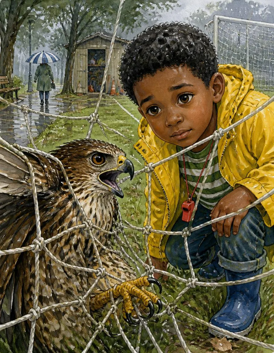 Page 2 of "Milo and the Trapped Hawk"