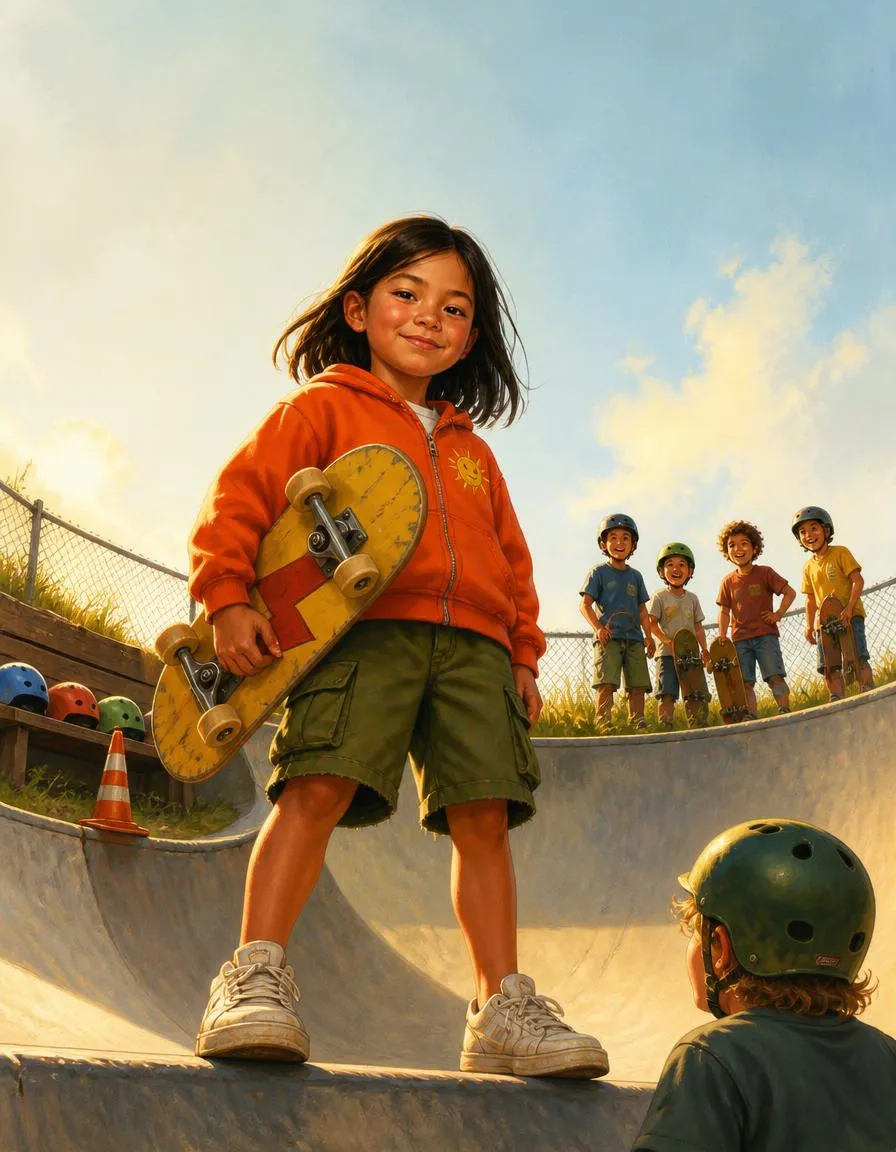 Das Cover von „Marie und die Skatepark-Pionierin“