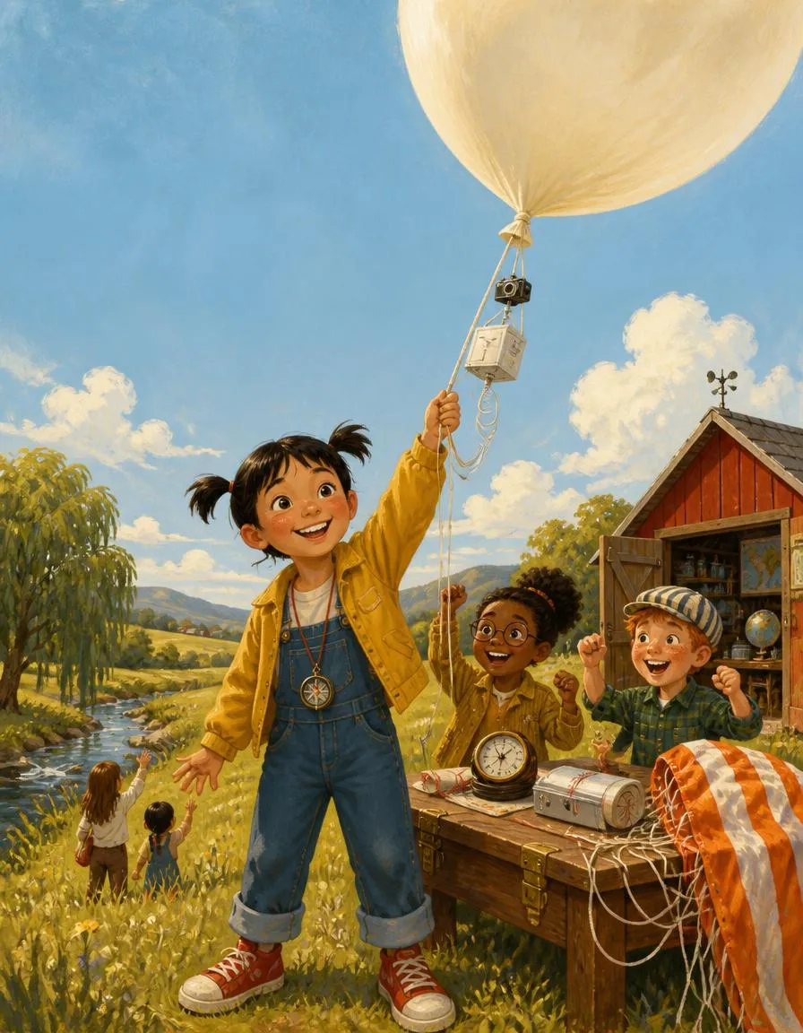 Das Cover von „Leons Ballon zum Rand des Weltraums“