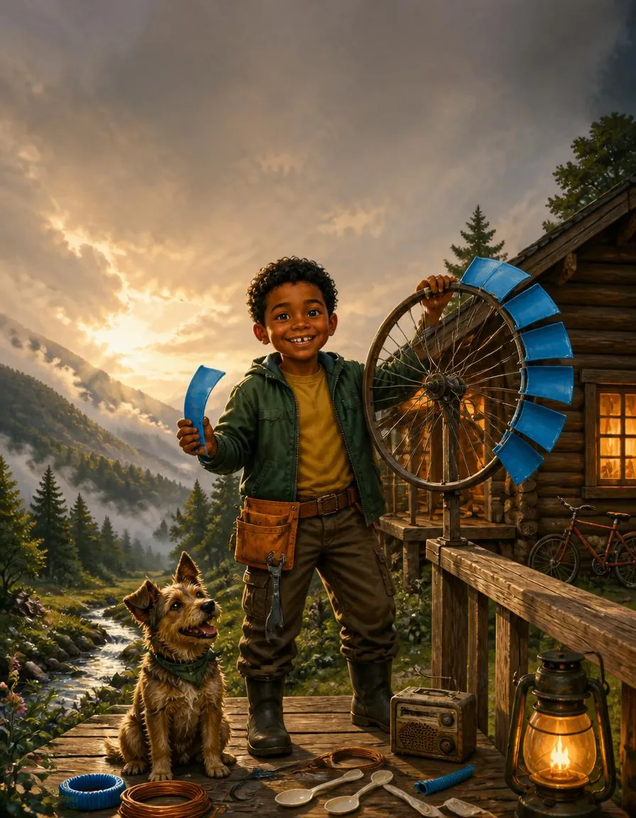 The cover of "Theo and the Mountain Cabin's Second Wind"