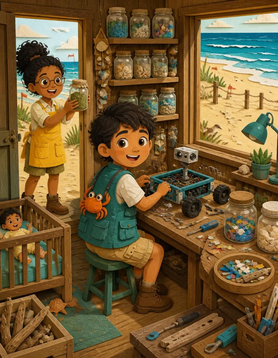 Pagina 3 di "Matteo e Chip, il robottino che ripulisce la spiaggia"