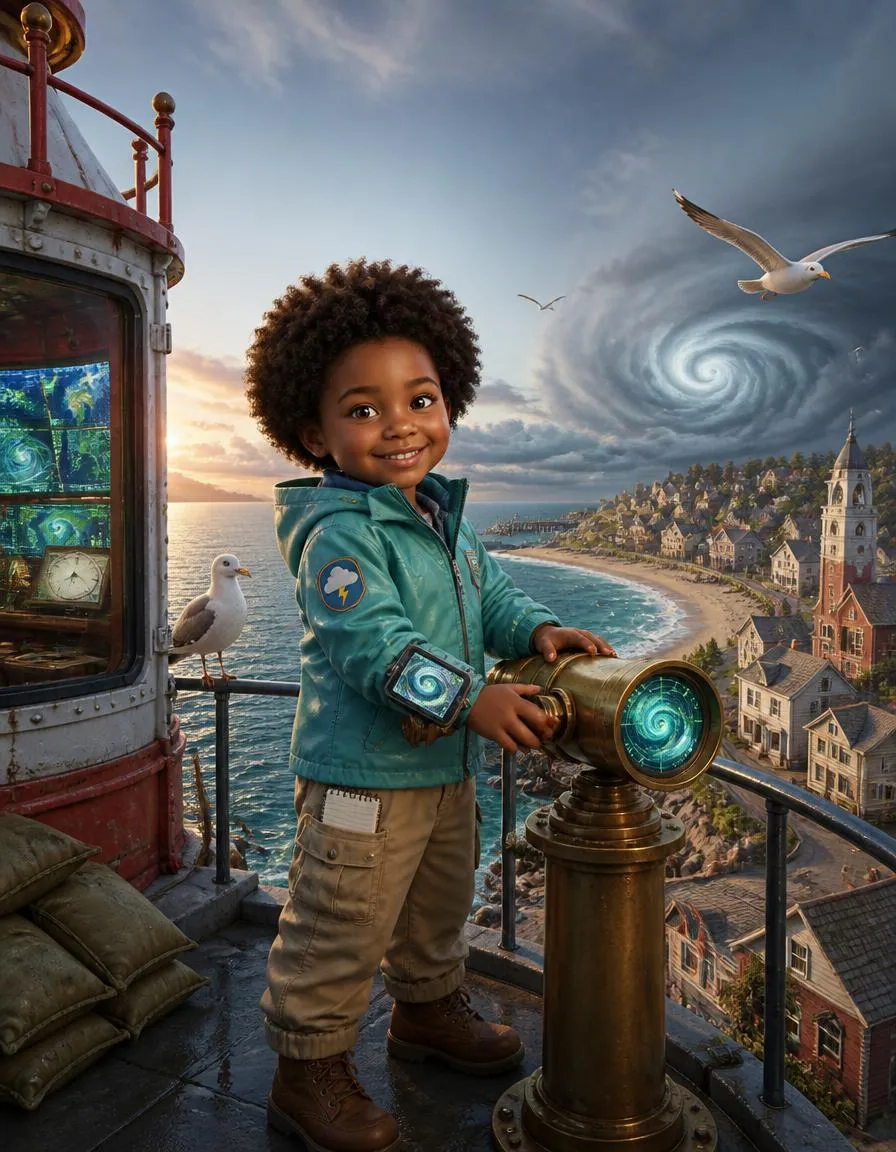 The cover of "Priya and the Storm Over Bell Harbor"