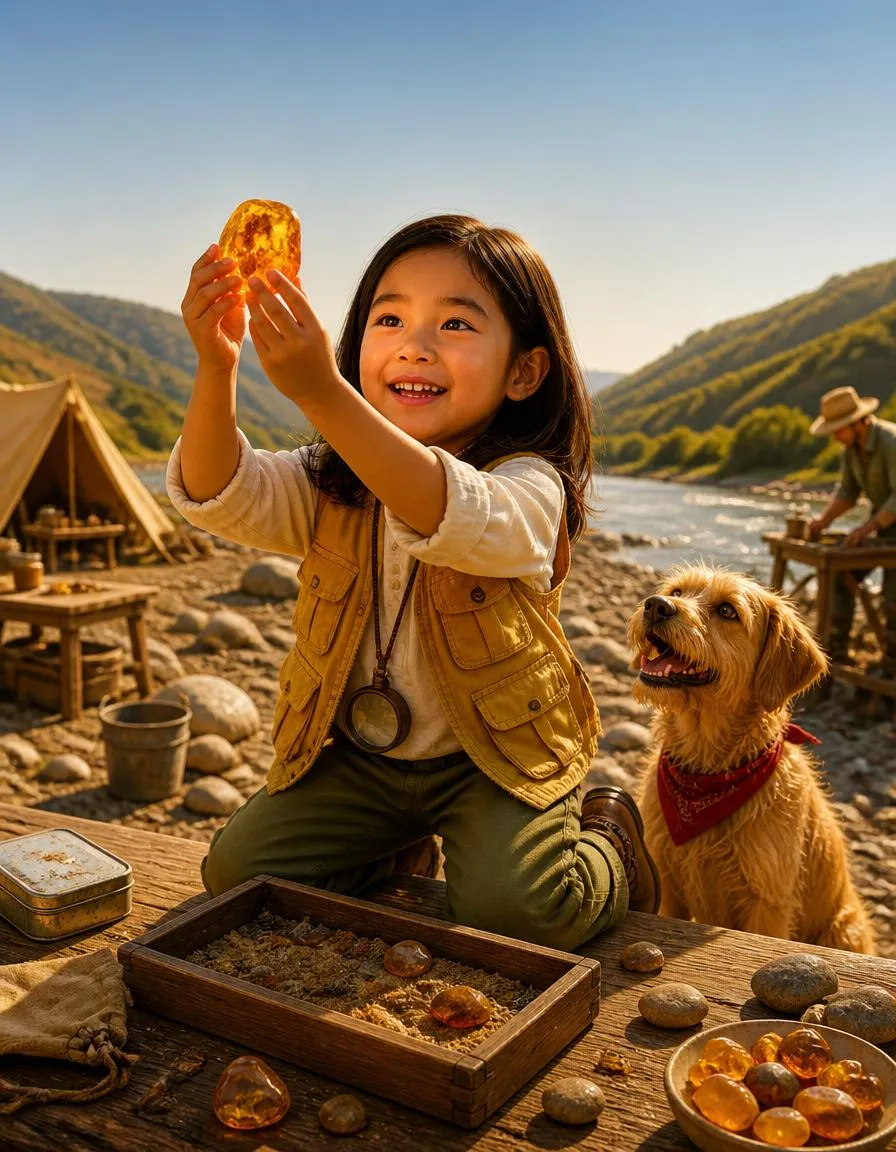 The cover of "Mei and the Amber Bee"