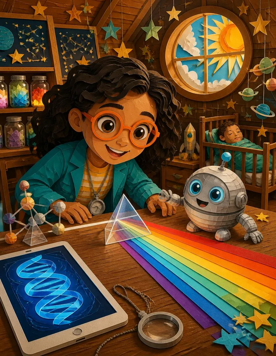 Page 3 of "Nora and the Floating Light Ribbon"