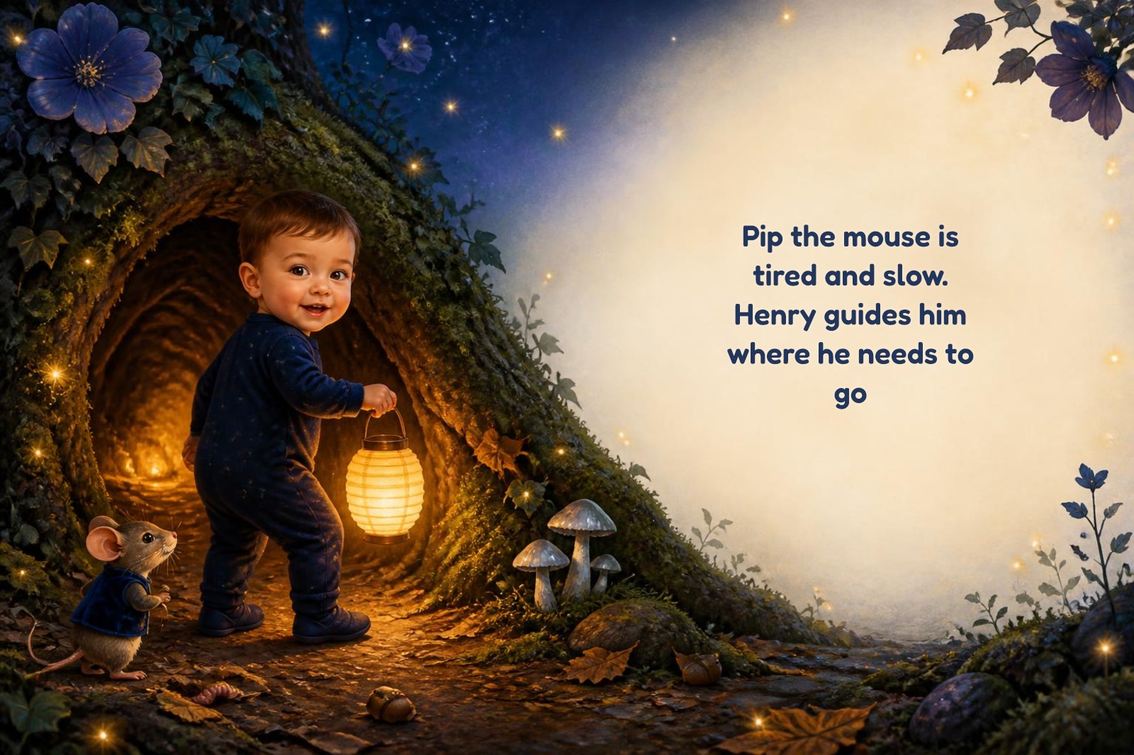 Page 3 of "Henry and the Sleepy Moon-Lantern Parade"