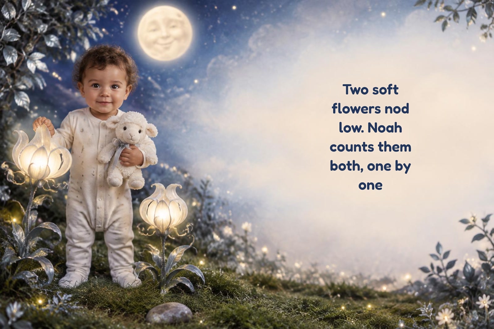 Page 3 of "Noah and the Moon's Soft Garden"