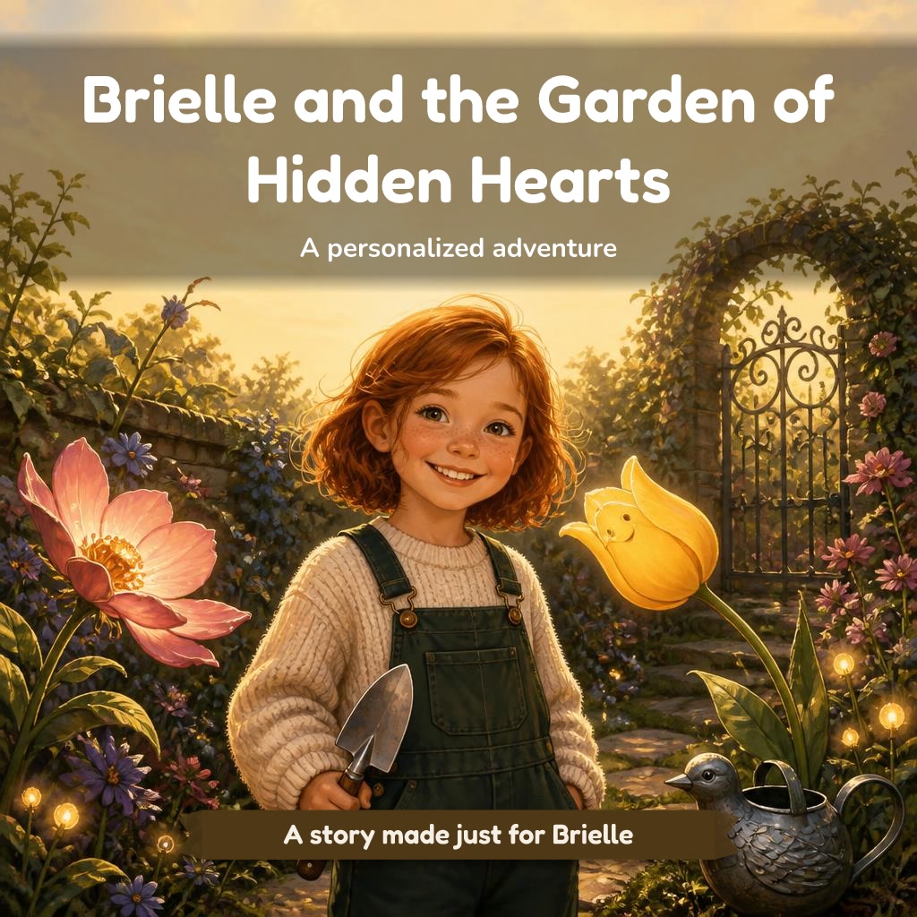 The cover of "Brielle and the Garden of Hidden Hearts"