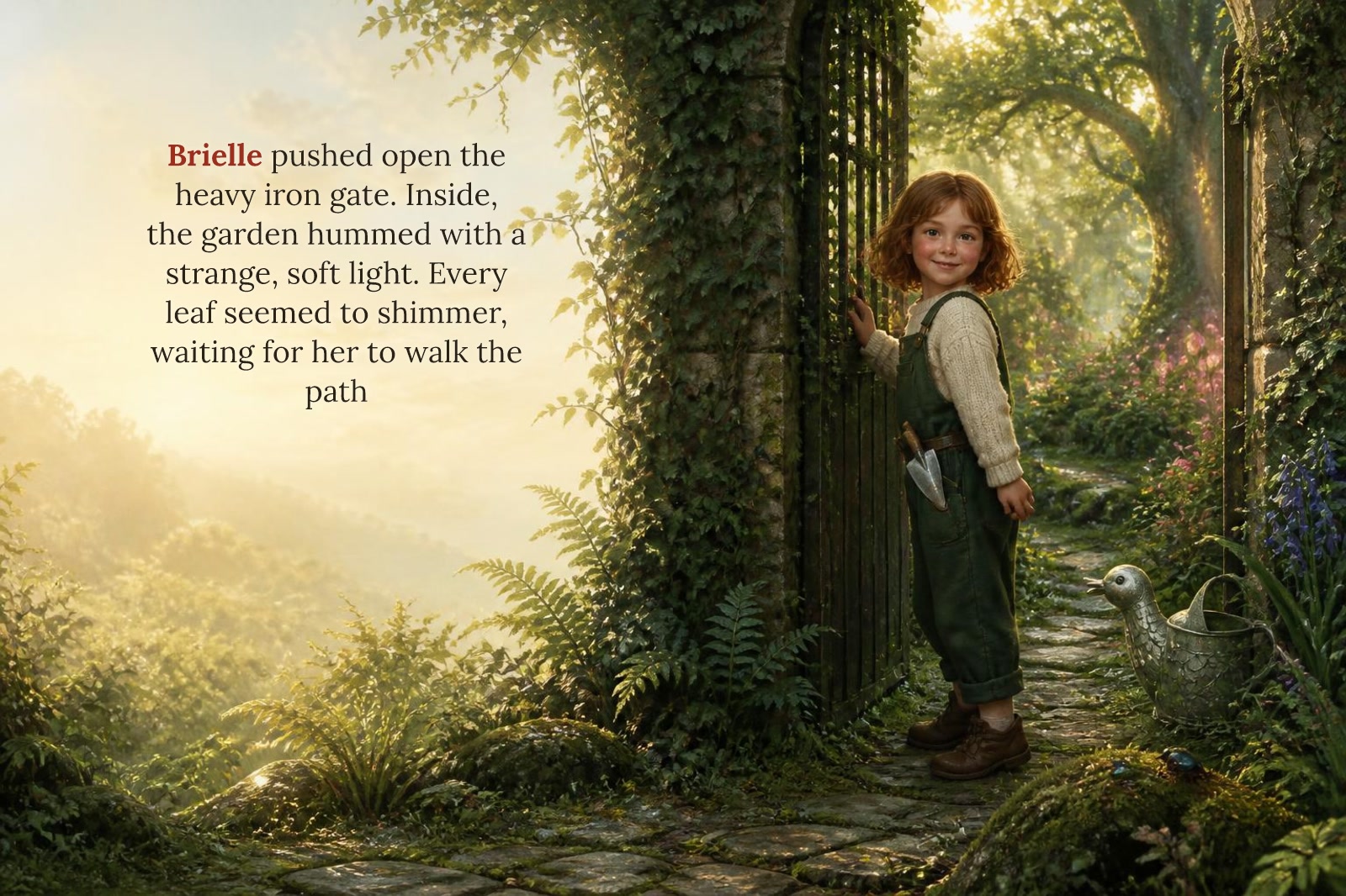 Page 1 of "Brielle and the Garden of Hidden Hearts"