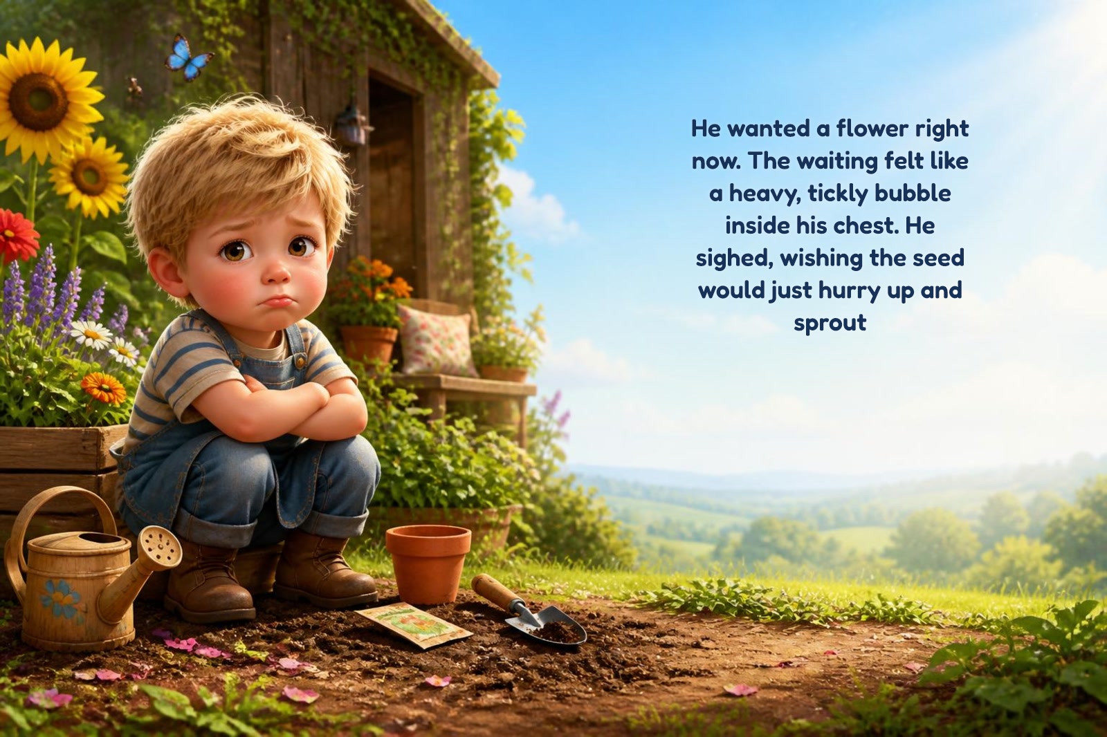 Page 2 of "Liam and the Brave Little Seed"