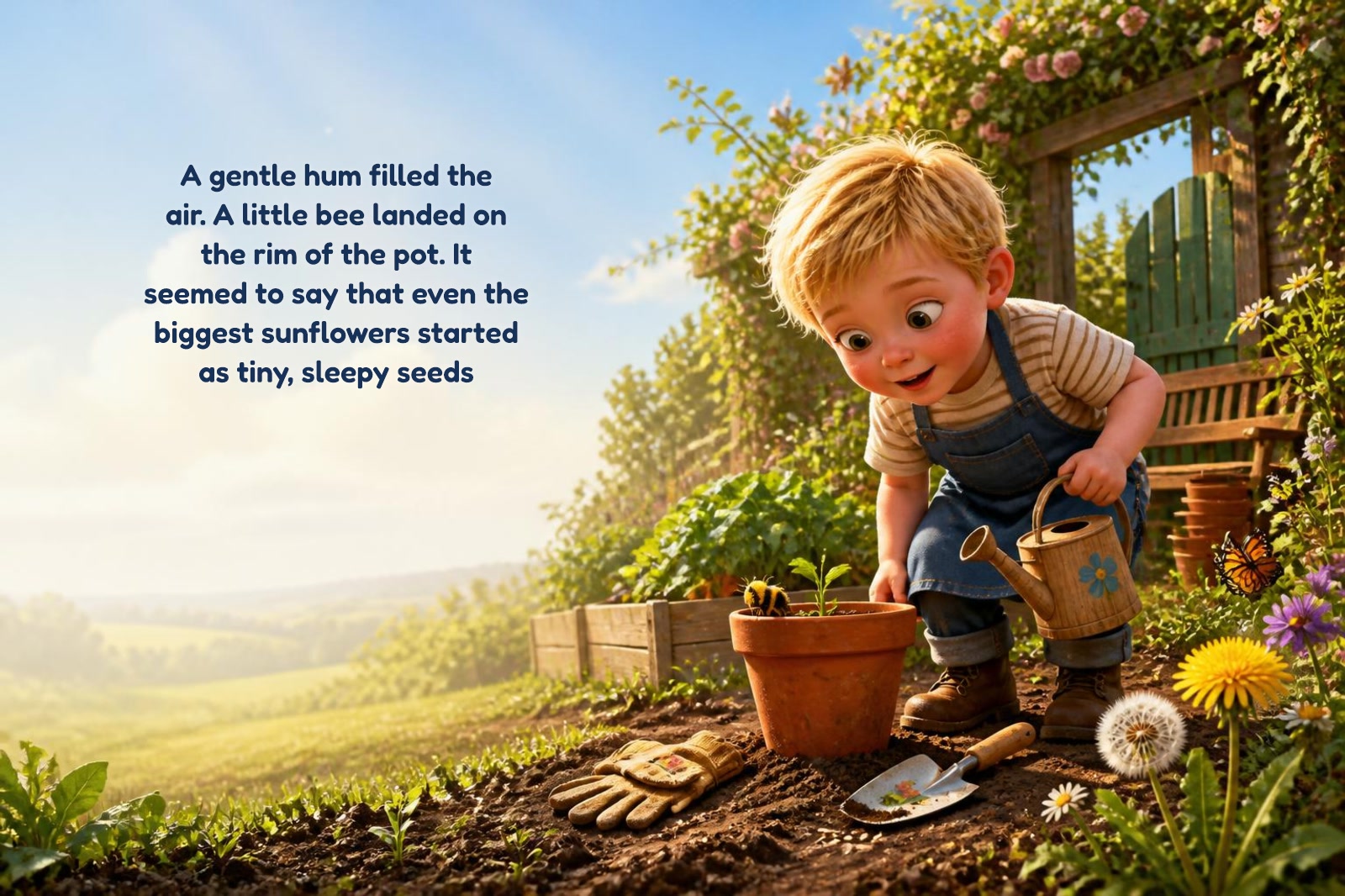 Page 3 of "Liam and the Brave Little Seed"