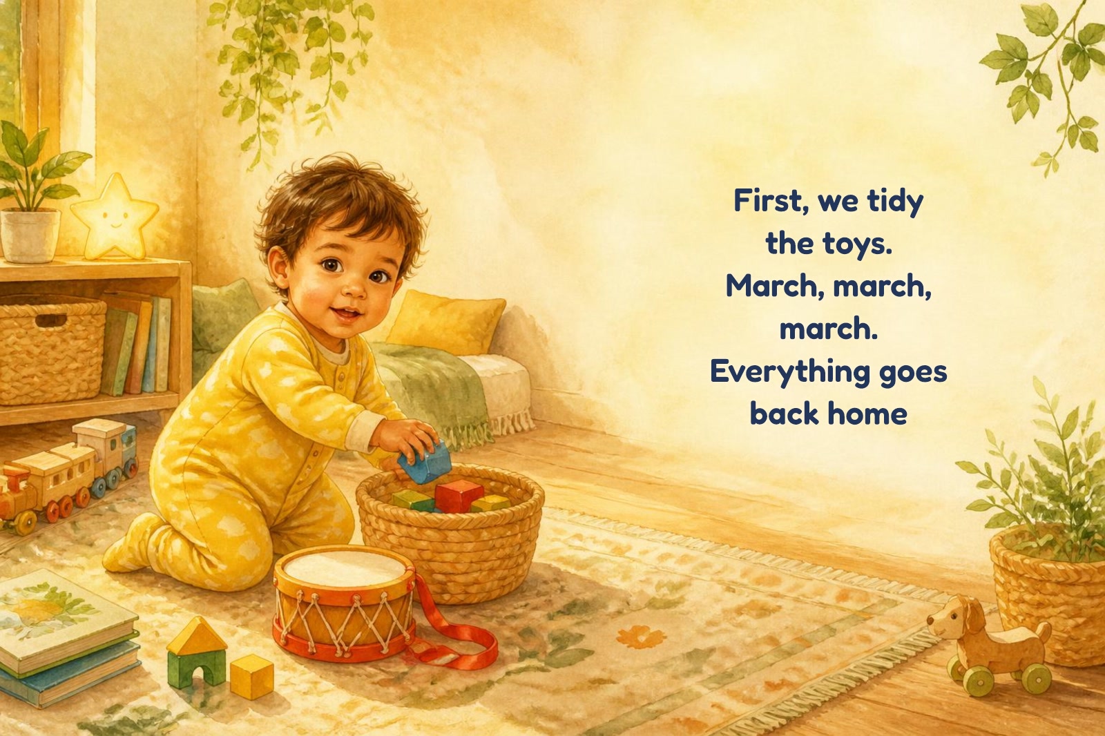 Page 2 of "Lucas's Little Nighttime Parade"