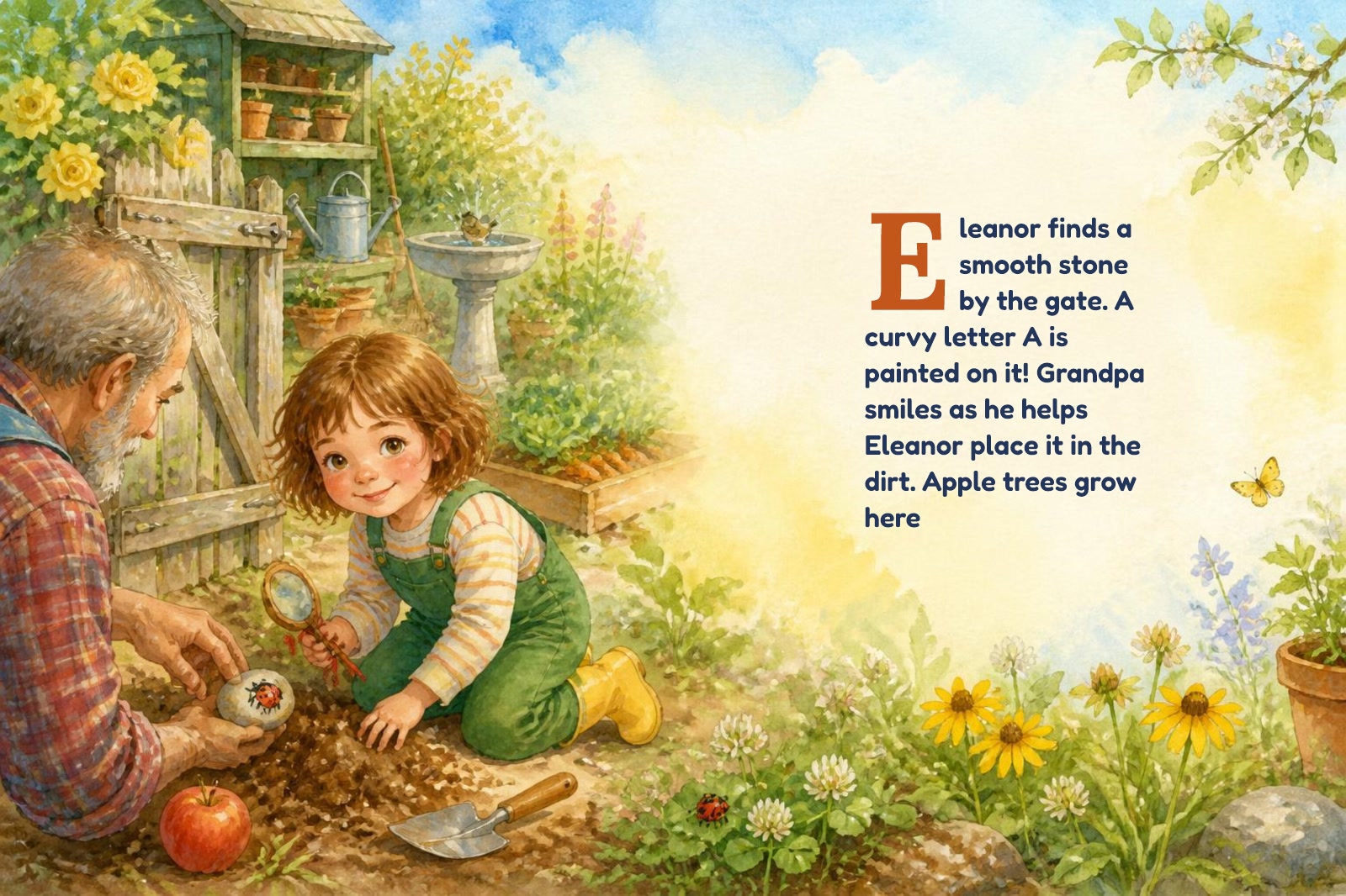 Page 1 of "Eleanor and the Alphabet Garden"