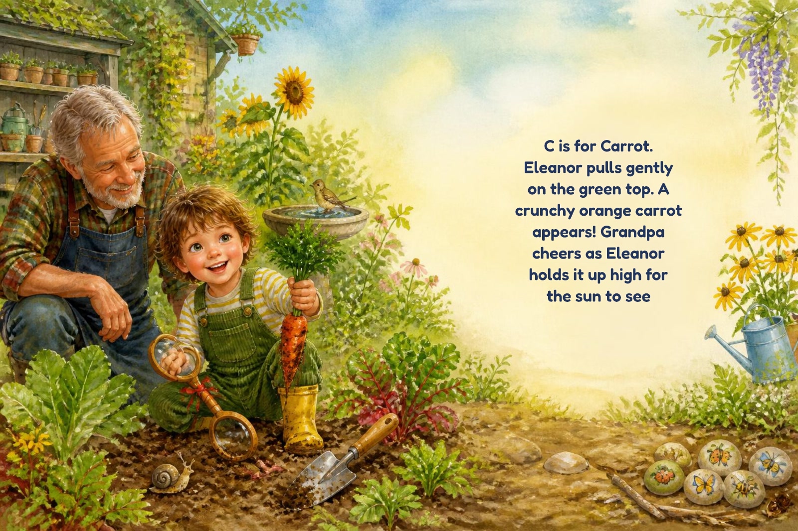 Page 3 of "Eleanor and the Alphabet Garden"
