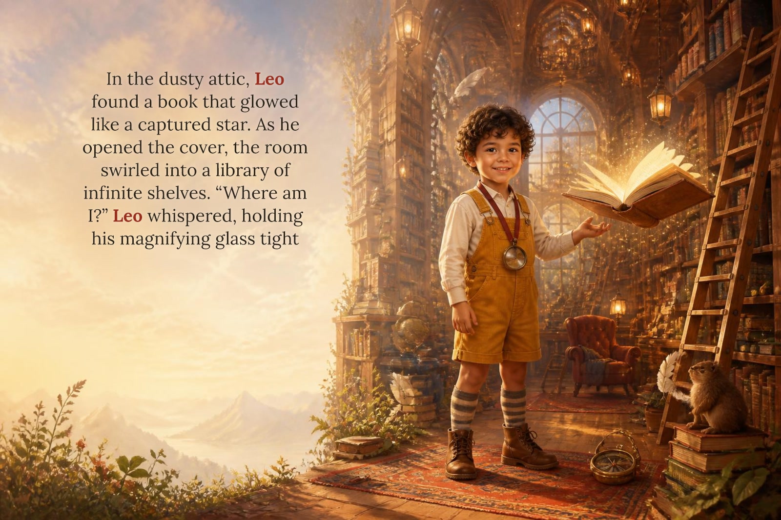 Seite 1 von „Luis und die Bibliothek der verlorenen Wörter“