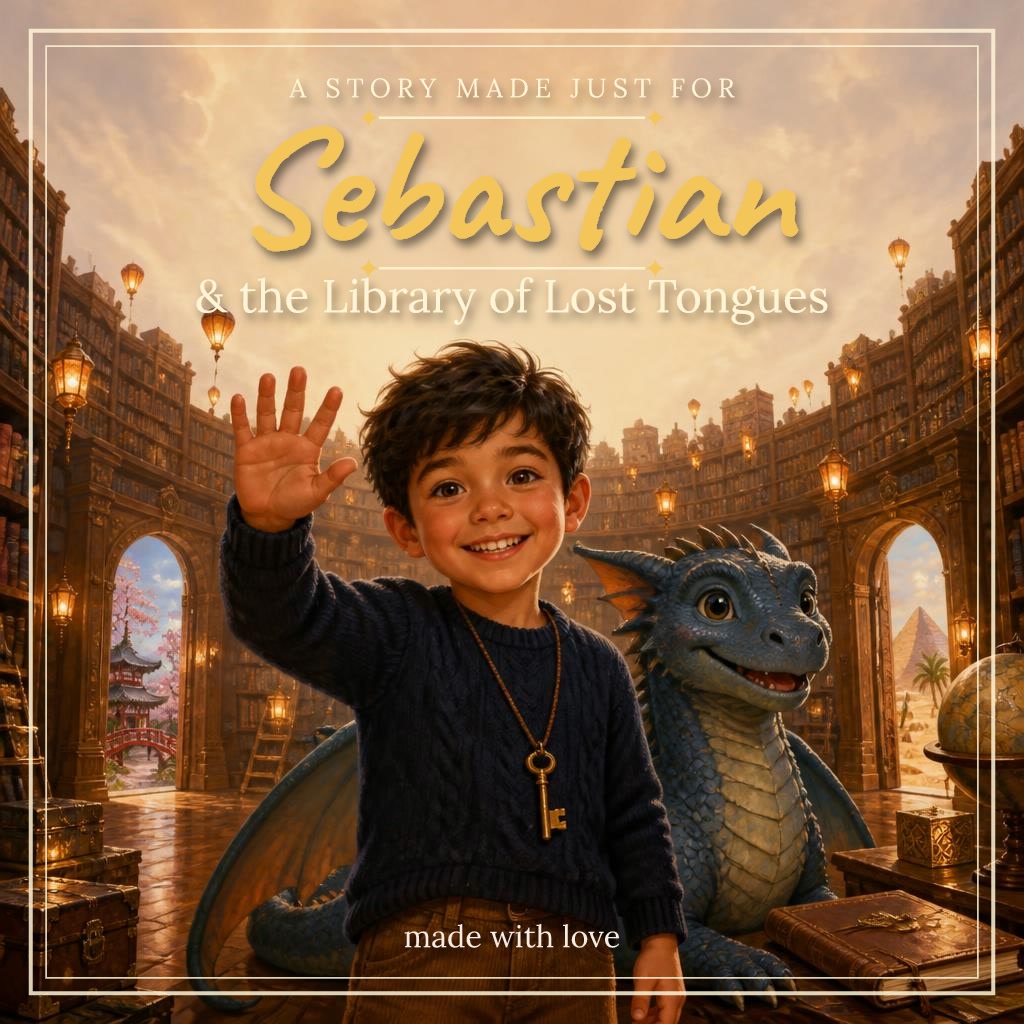 The cover of "Sebastian and the Library of Lost Tongues"