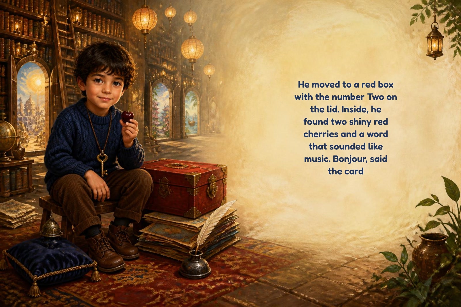 Page 3 of "Sebastian and the Library of Lost Tongues"