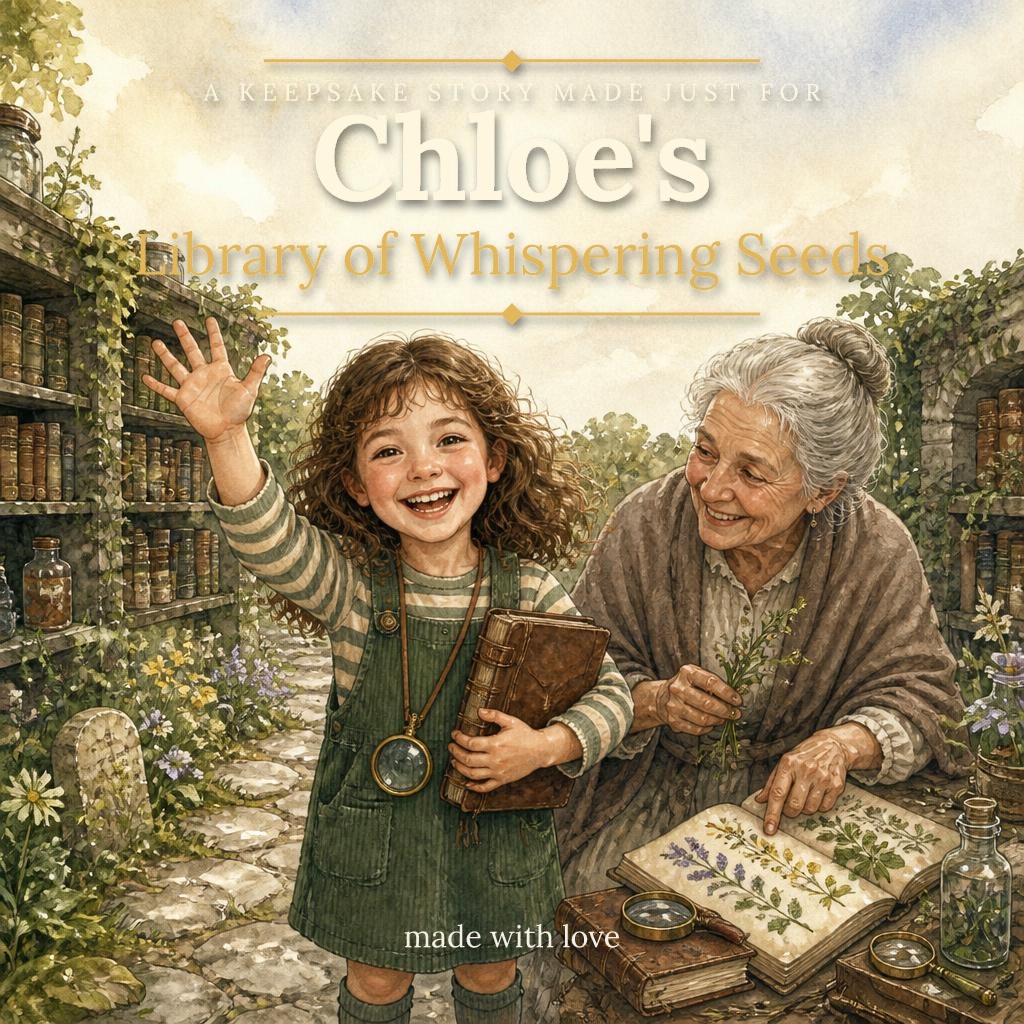 The cover of "Chloe and the Library of Whispering Seeds"
