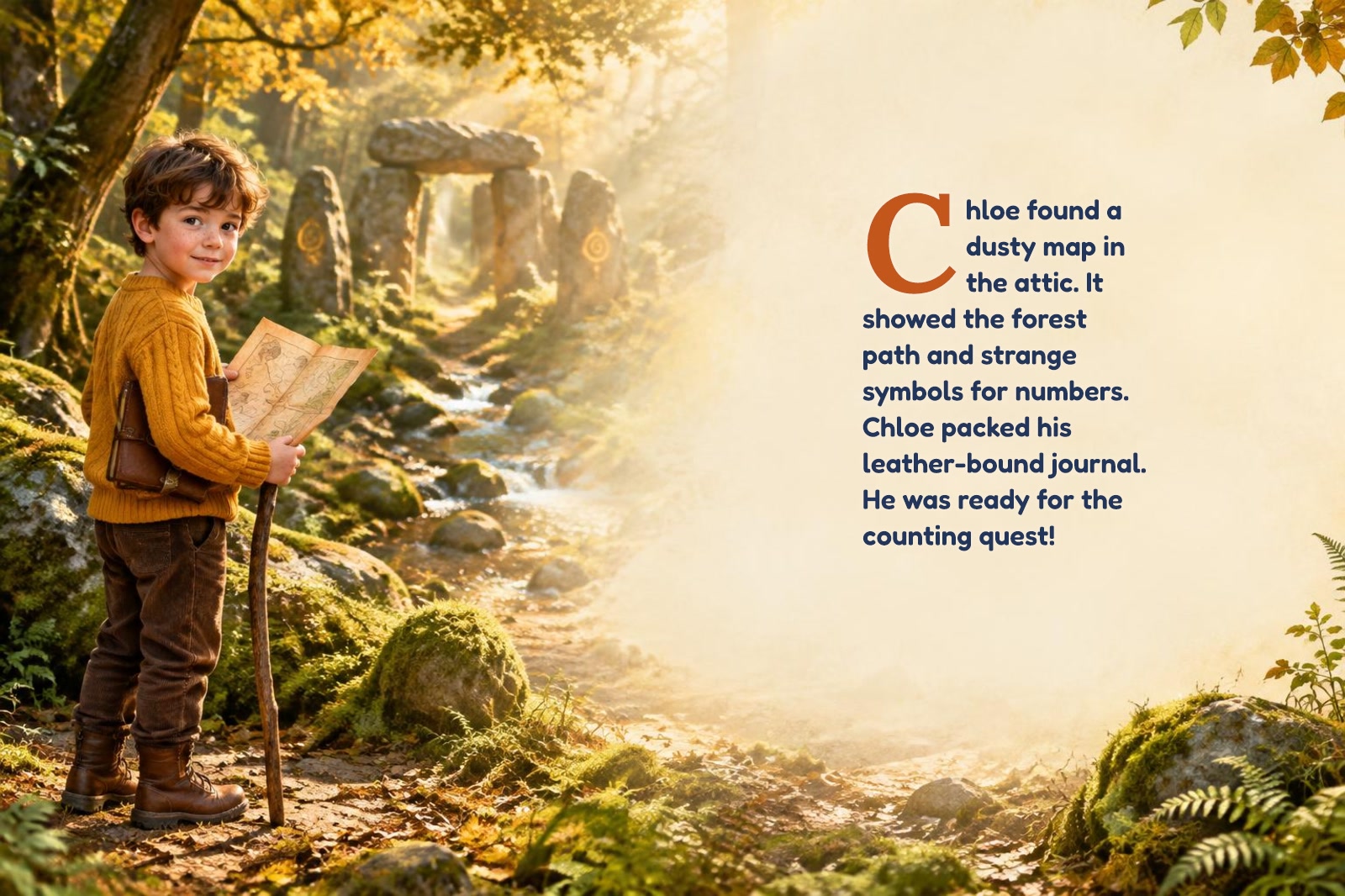 Page 1 of "Chloe and the Quest of the Counting Stones"