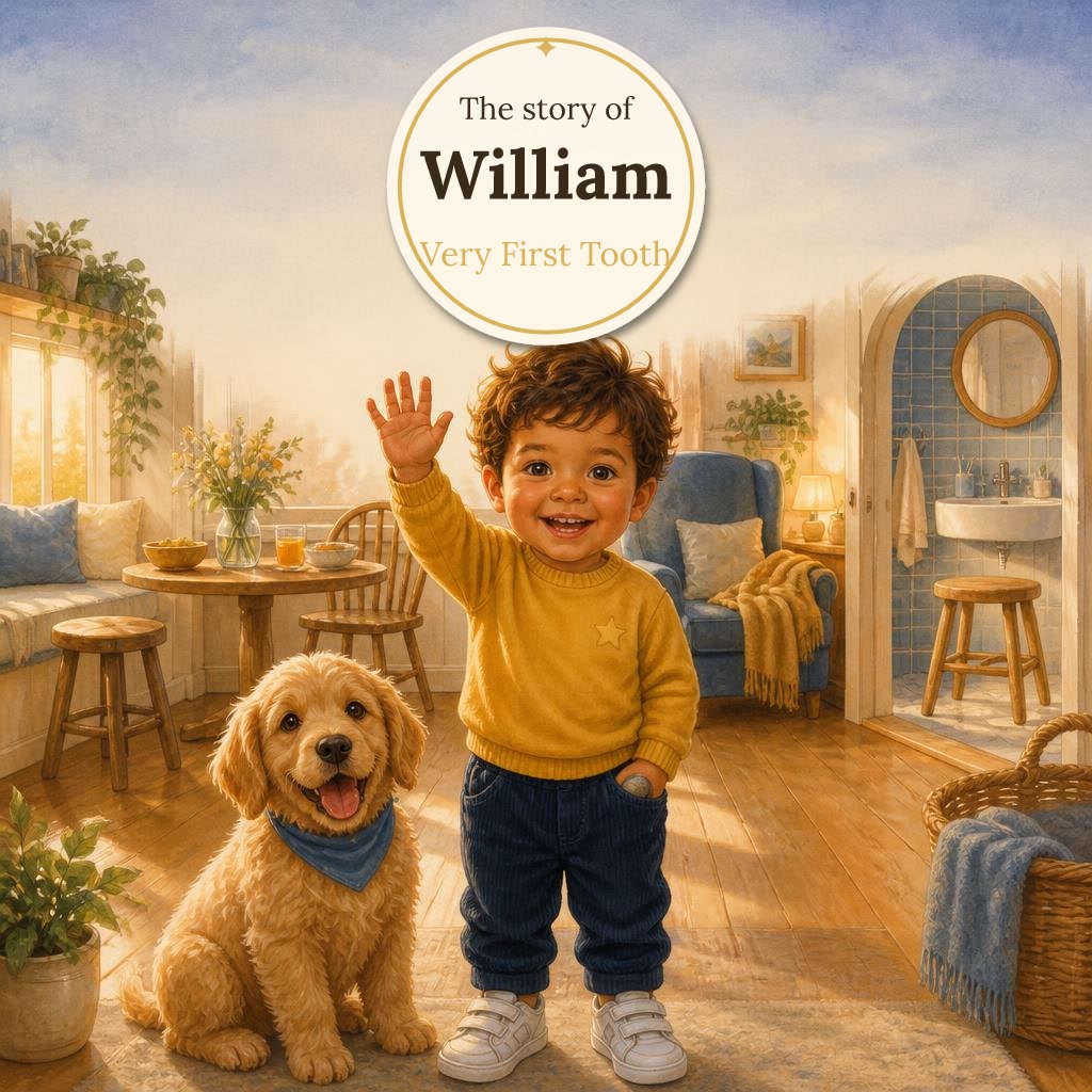 The cover of "William and the Very First Tooth"