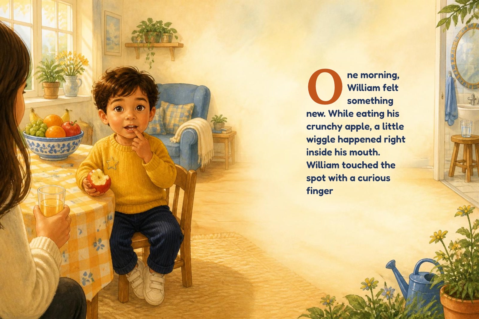 Page 1 of "William and the Very First Tooth"