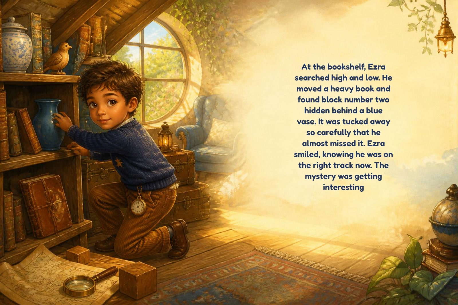 Page 3 of "Ezra and the Secret of the Whispering Attic"