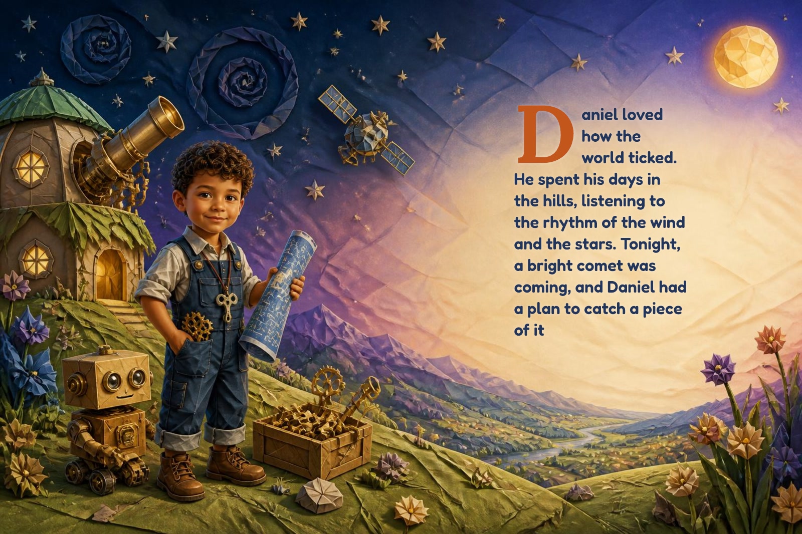 Page 1 of "Daniel and the Clockwork Comet Chaser"