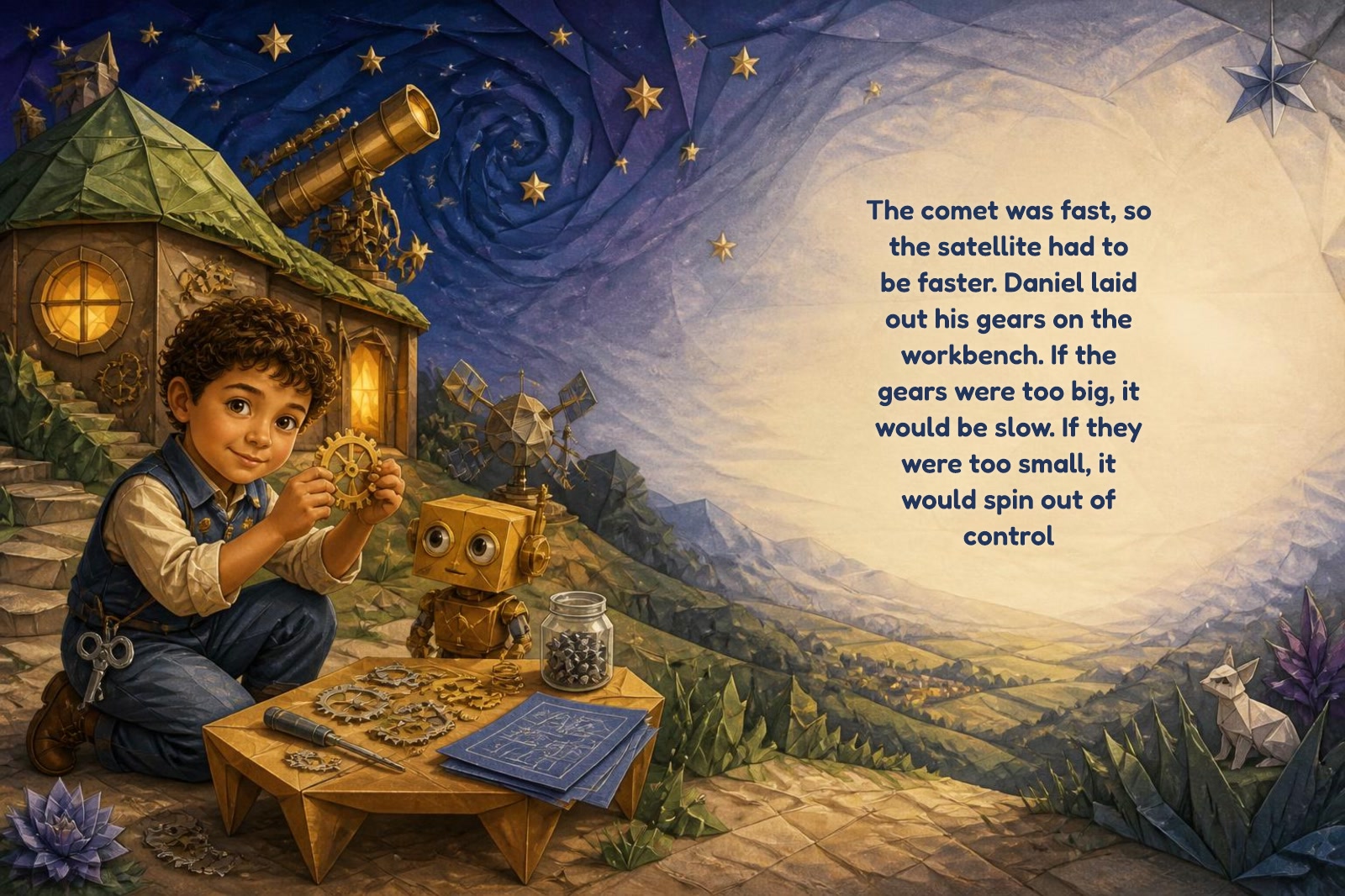 Page 2 of "Daniel and the Clockwork Comet Chaser"