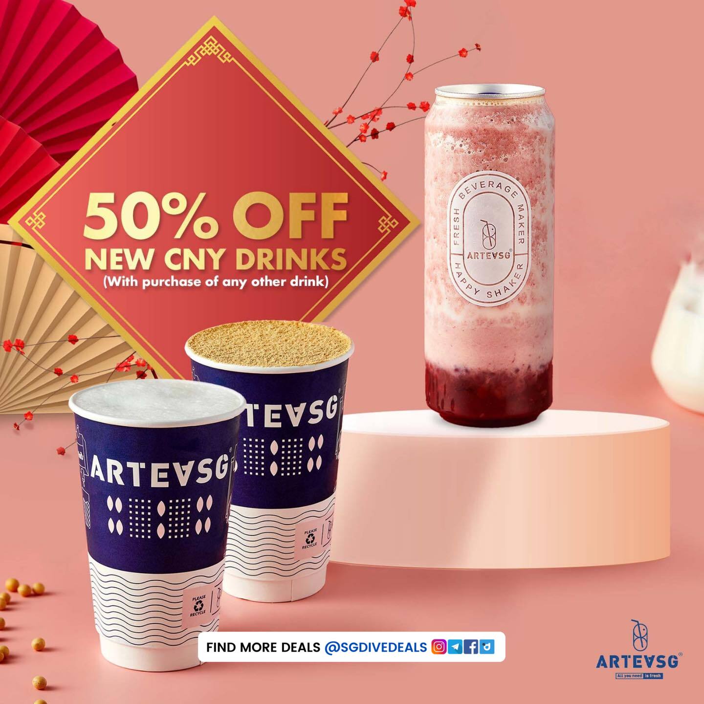 ARTEA,50% off our Chinese New Year drinks