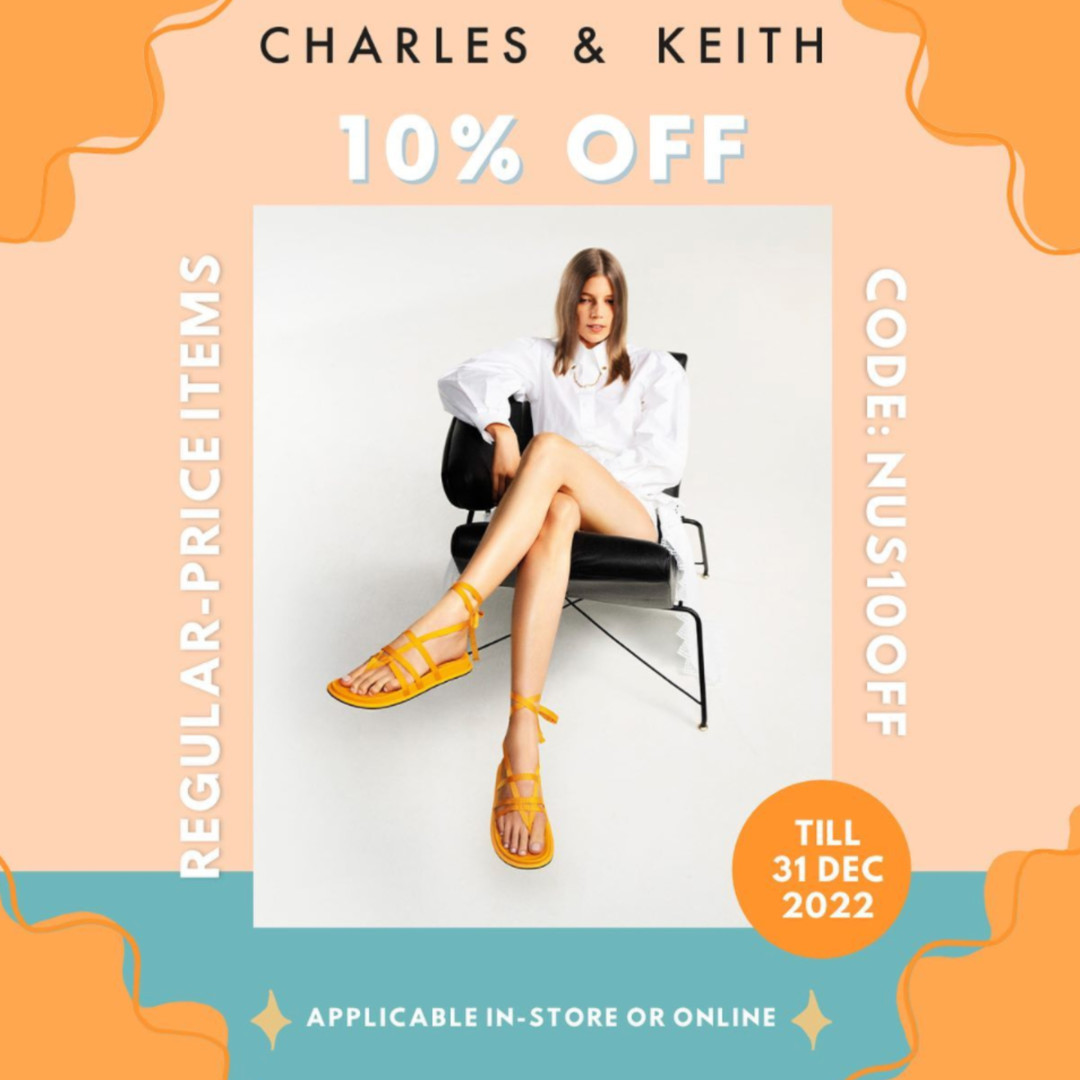 CHARLES & KEITH,10% off CHARLES & KEITH