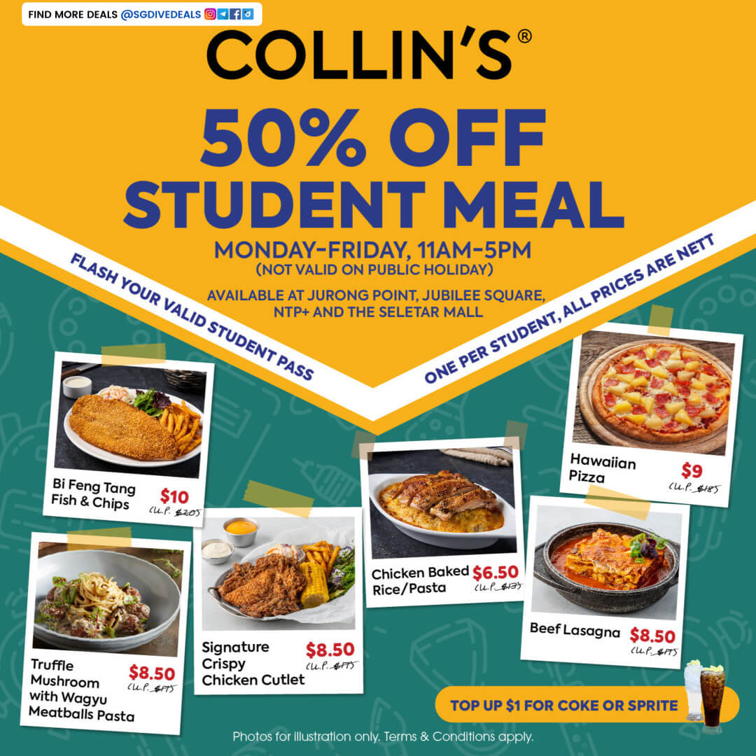 COLLIN'S®,50% Off Student Meal