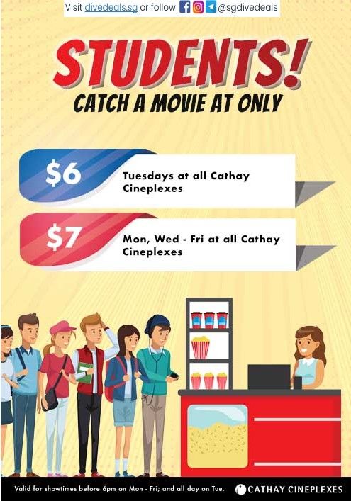 Cathay Cineplex,As low as $6 per ticket