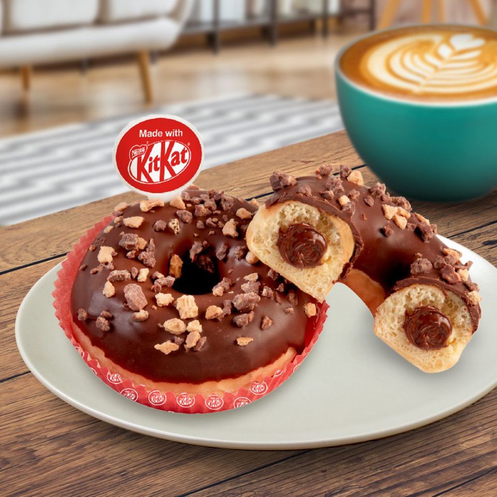Cheers,DOTS KitKat chocolate-filled donut