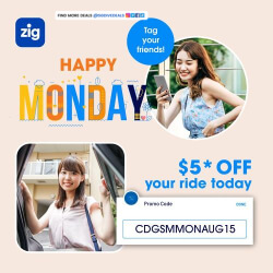 ComfortDelGro Taxi,Get $5 Off for your ride on Monday