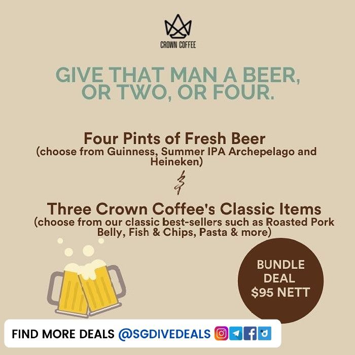 Crown Coffee Father's Day Bundle Deal @ $95 deal/promotion ...