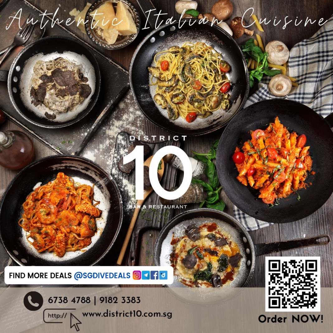 District 10 Bar & Restaurant,1 for 1 Pasta and Pizza