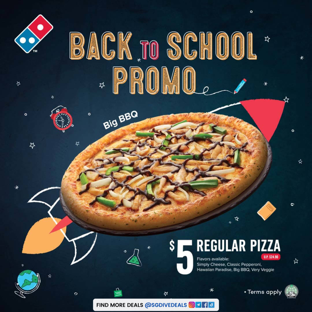 Domino's Pizza,Back To School Promo $5 Regular Pizza