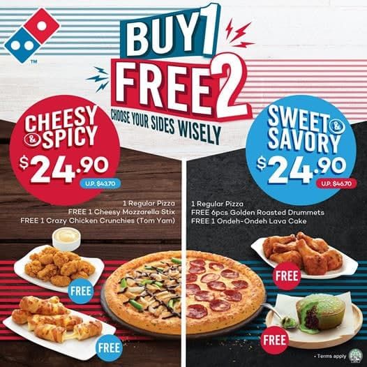 Domino's Pizza,Buy 1 Free 2 Promo