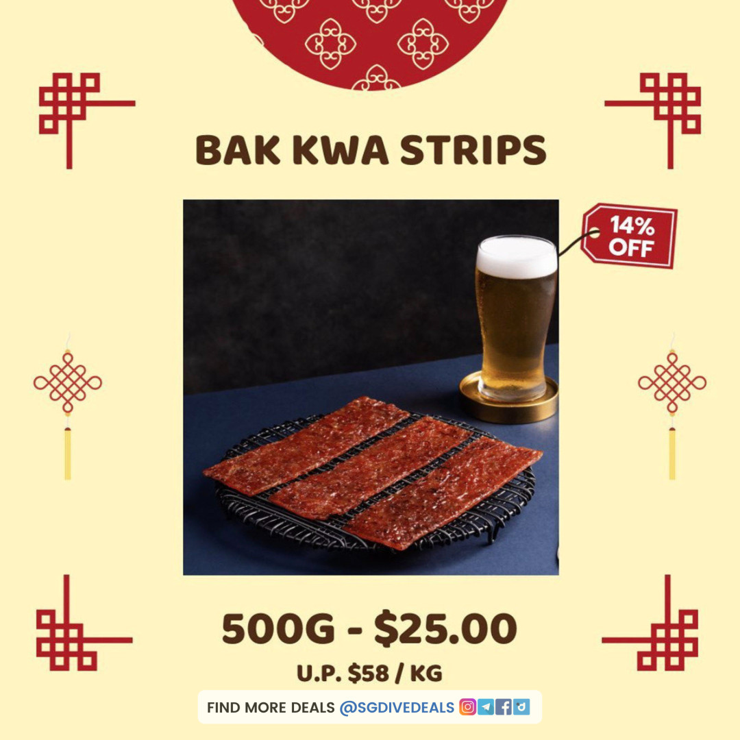 Fragrance Bakkwa,Bak Kwa Strips 500g @ $25