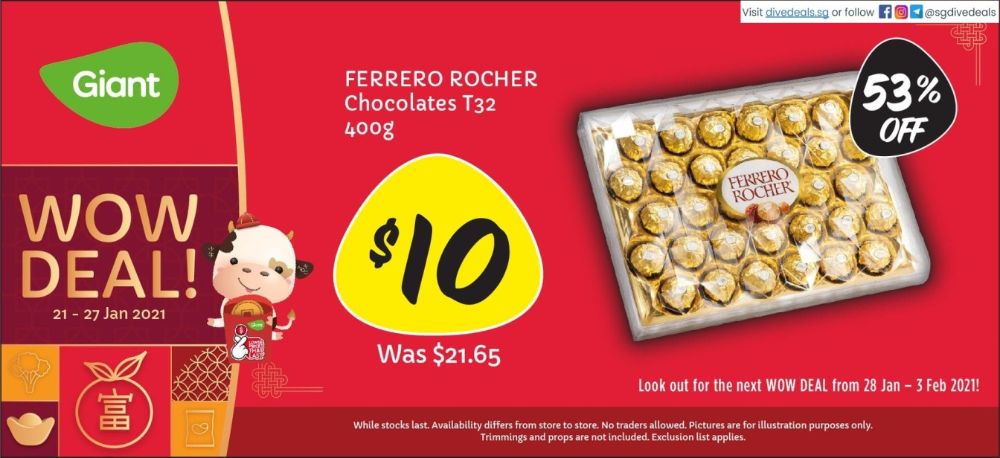 Giant Supermarket,Ferrero Chocolates @ $10!