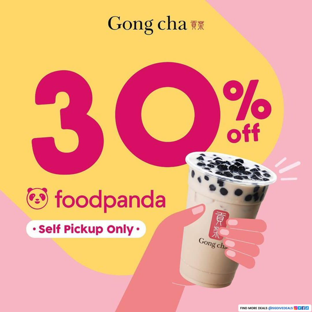 Gong Cha,30% off for all drinks