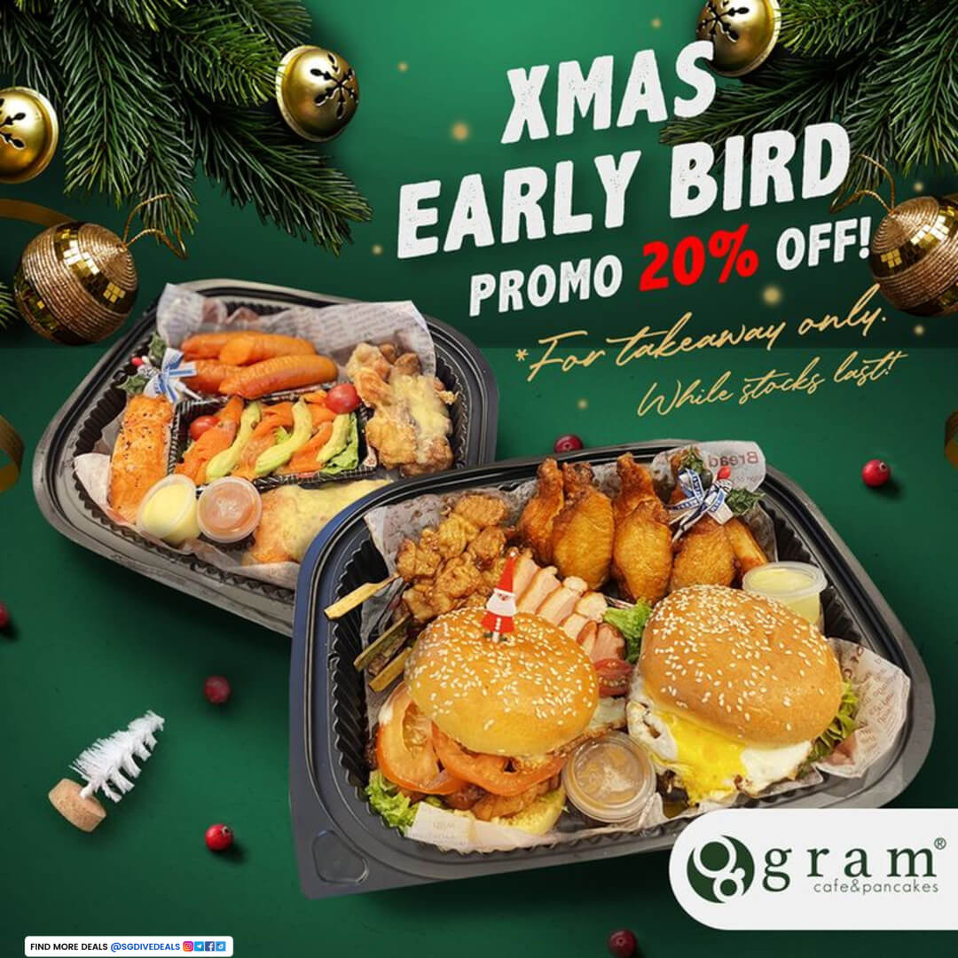 Gram Café & Pancakes Singapore,Get 20% Off for Christmas menus