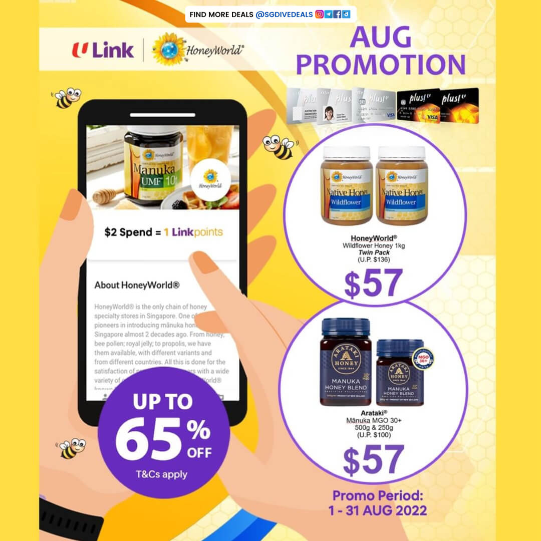 HoneyWorld®,Linkpoints + up to 58% OFF at HoneyWorld