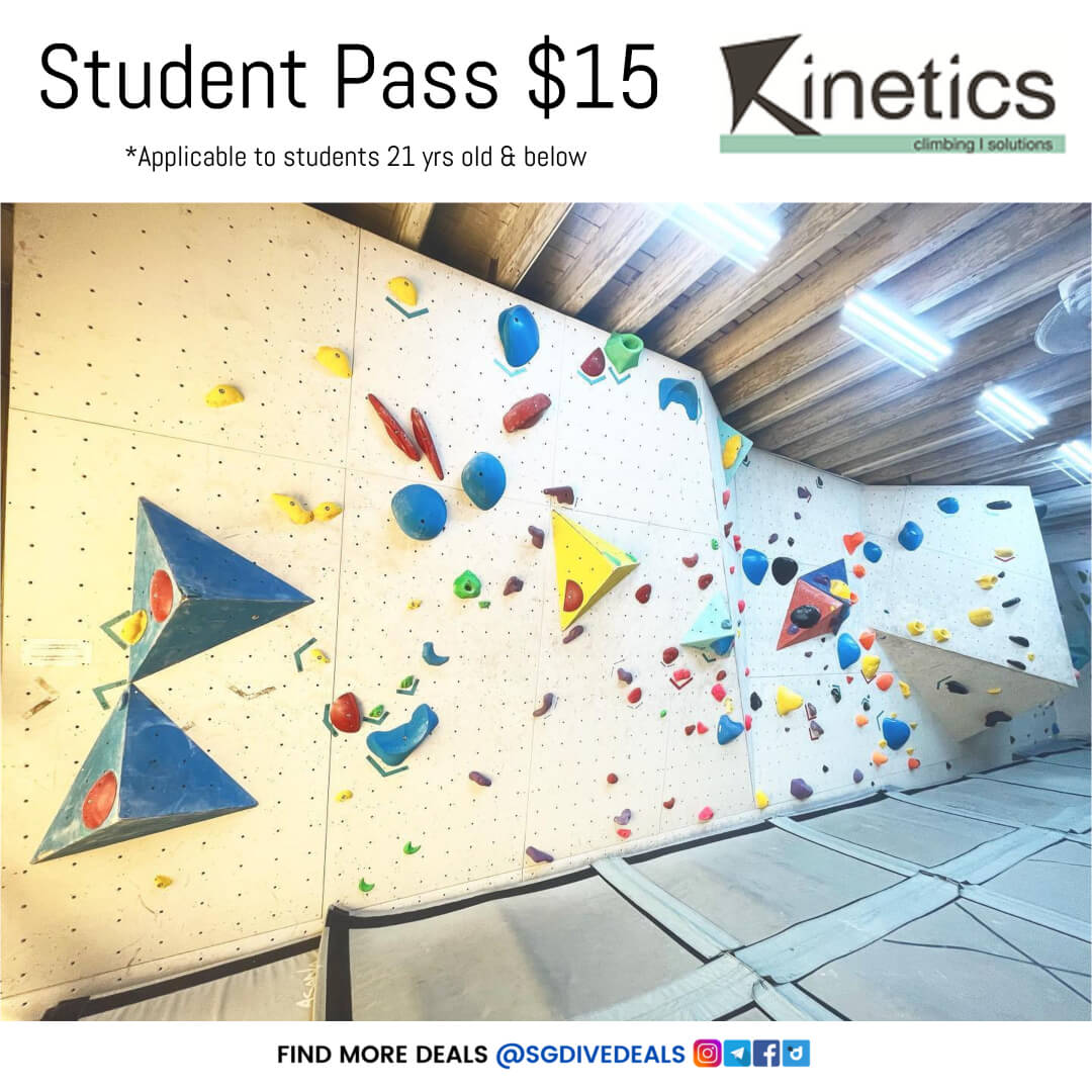 Kinetics Climbing,Student* Pass $15