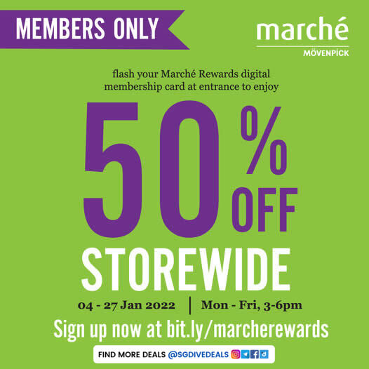 Marché Mövenpick,50% off all food @ marketplace outlets