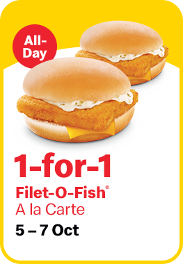 McDonald's,1-FOR-1 Filet-O-Fish