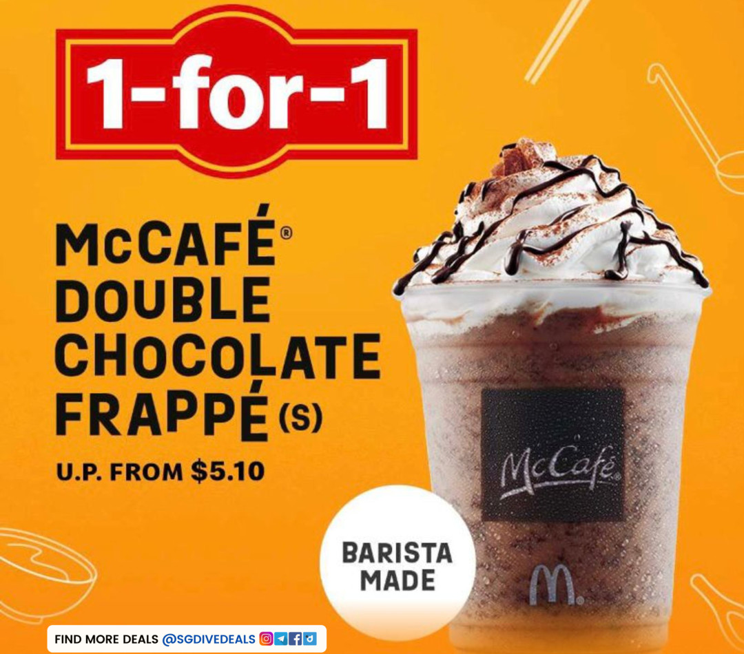 McDonald's,1-FOR-1 McCafe Double Chocolate Frappe