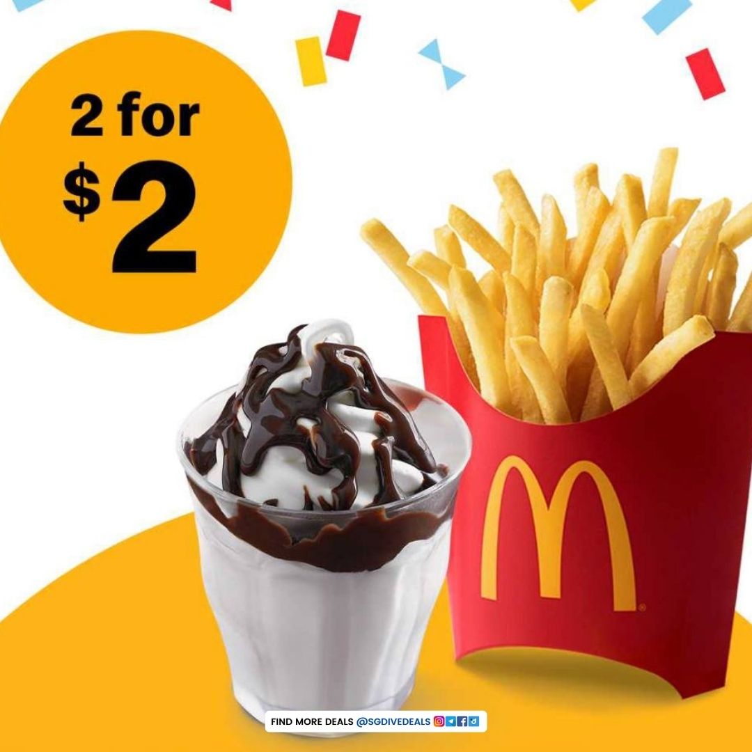 McDonald's,Fries & Sundae for only $2