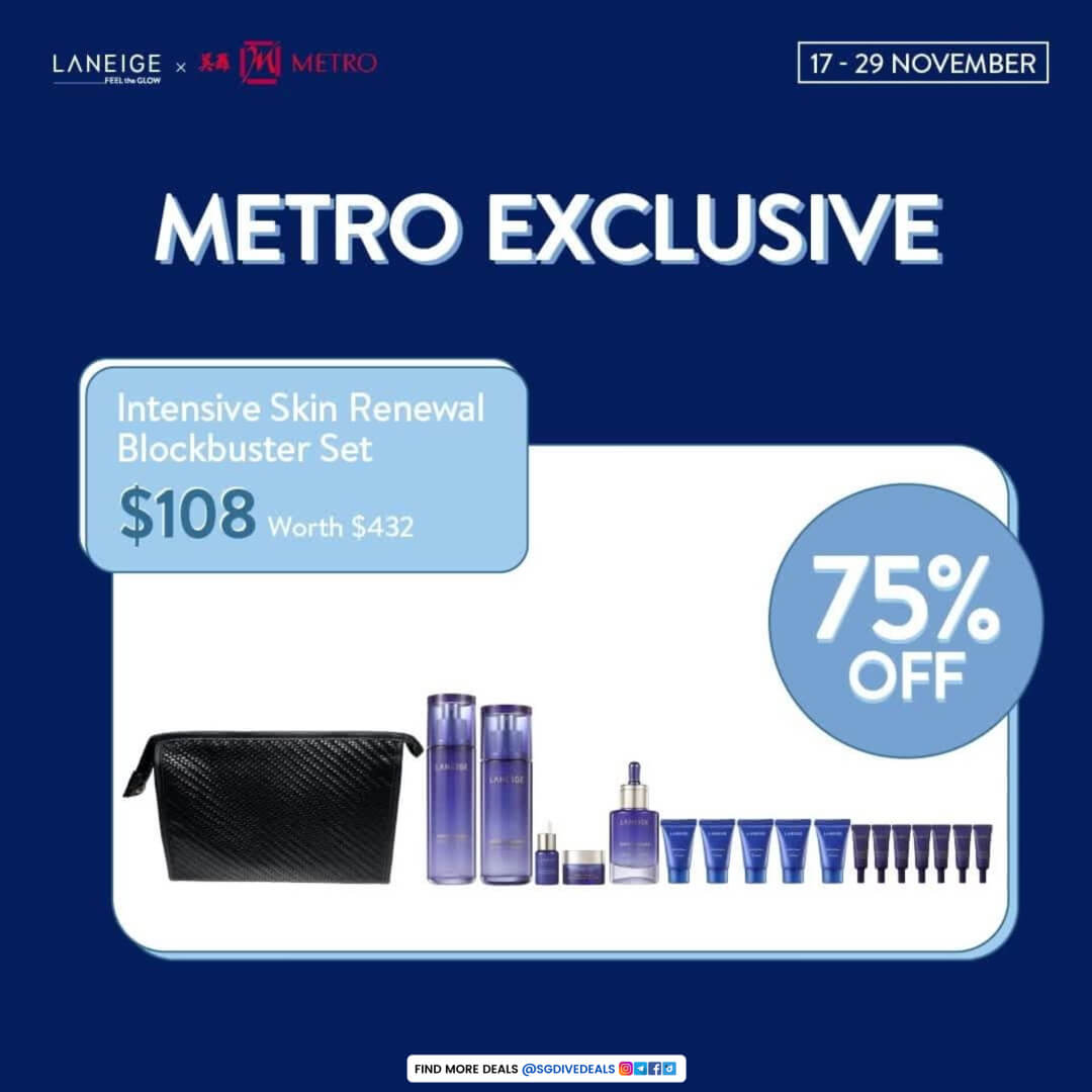 Metro,LANEIGE x Metro get up to 75% off